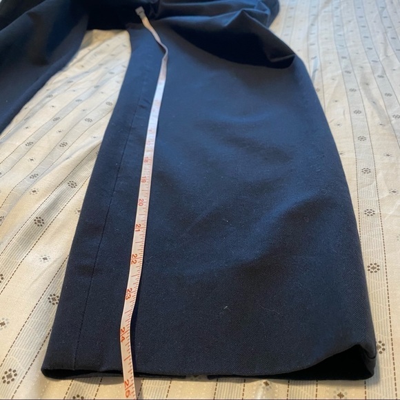 Piazza Sempione side zipper Made in Italy Straight-Leg Cropped Pants navy - Picture 12 of 14